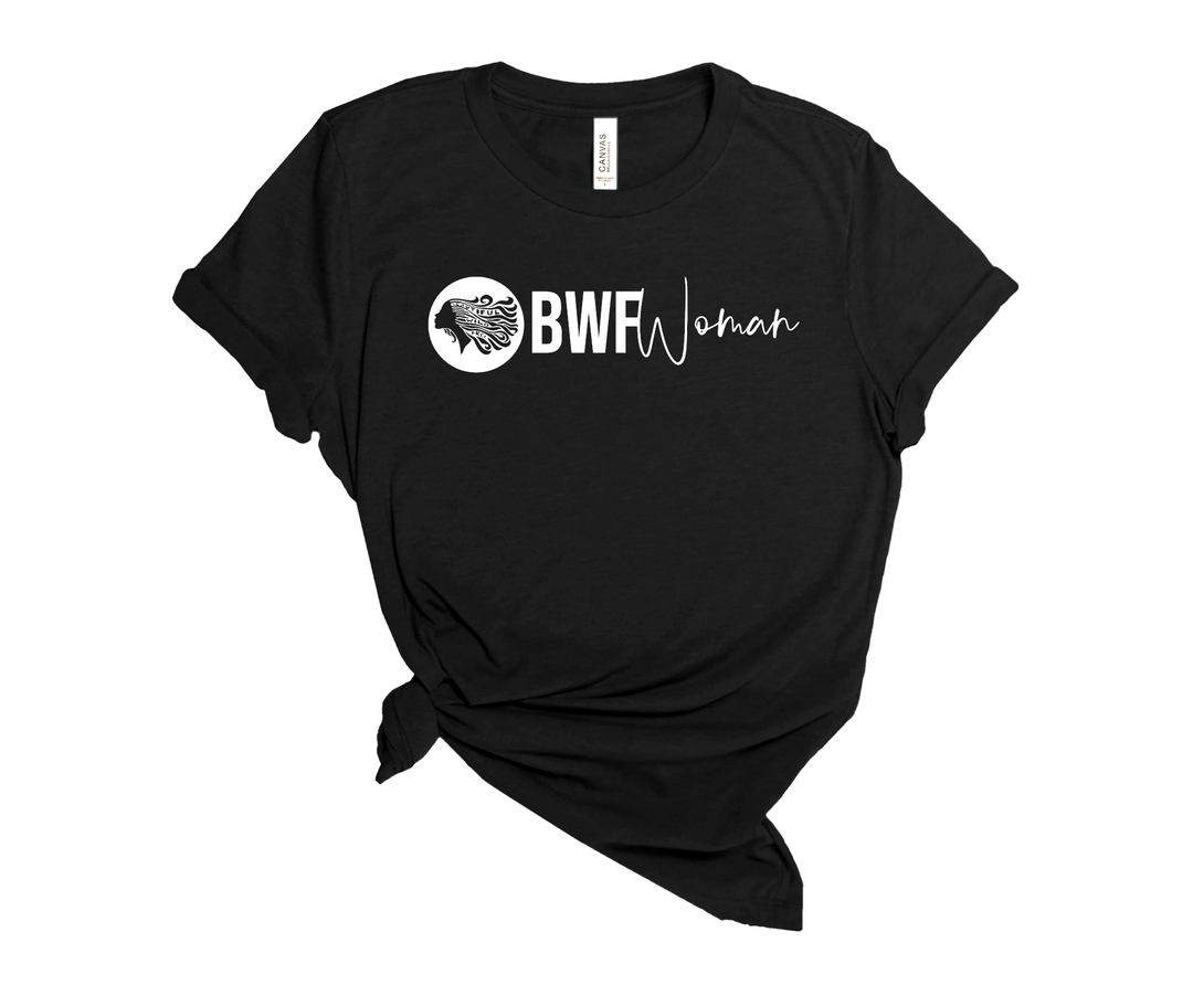 CLASSIC BWFWoman Circle Logo & BWFWoman Script Tee