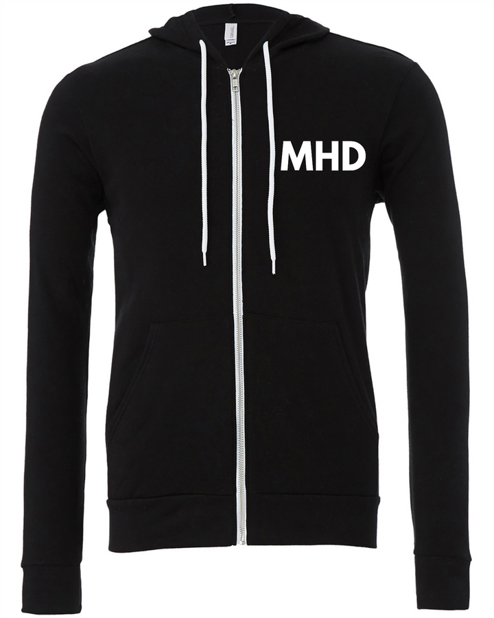 MHD EMBROIDERD Full-Zip Hooded Sweatshirt