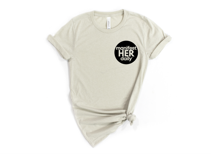 manifestHERdaily Circle Logo Tee