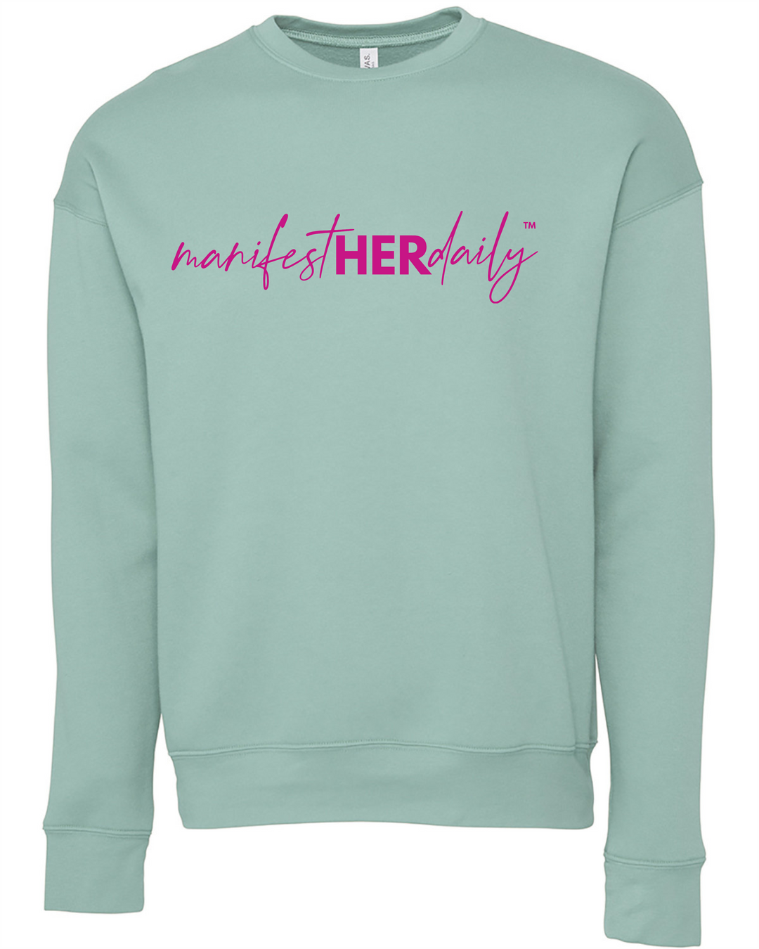 manifestHERdaily Script EMBROIDERED SWEATSHIRT