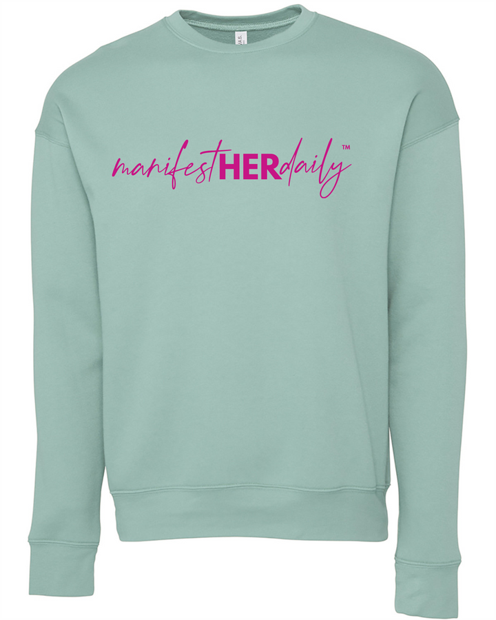 manifestHERdaily Script EMBROIDERED SWEATSHIRT