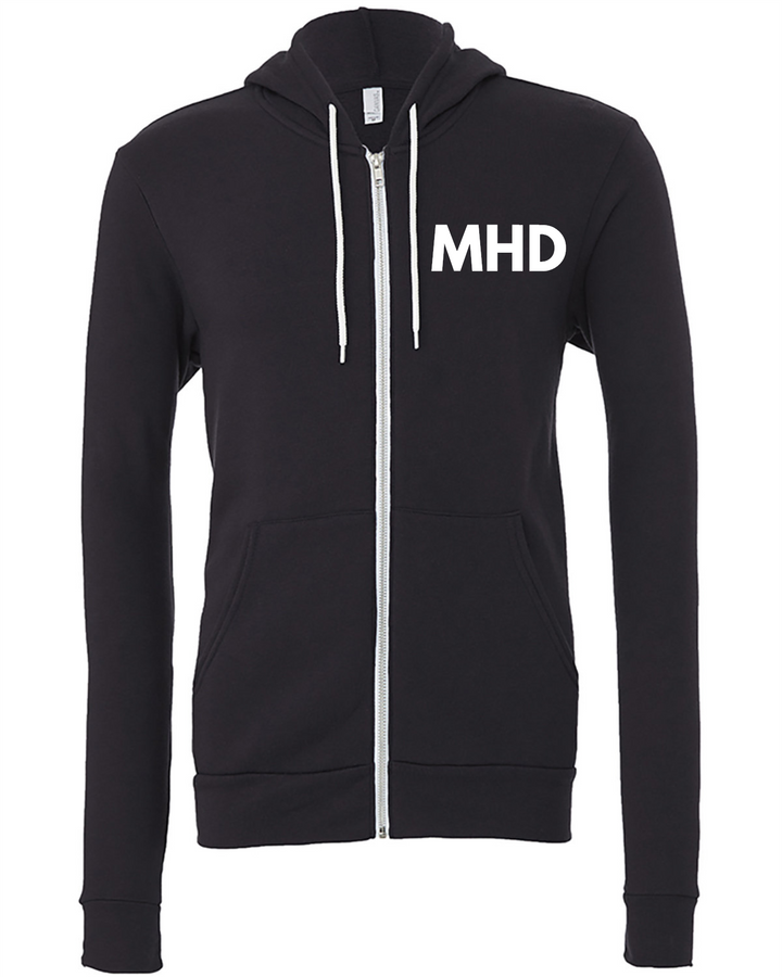 MHD EMBROIDERD Full-Zip Hooded Sweatshirt