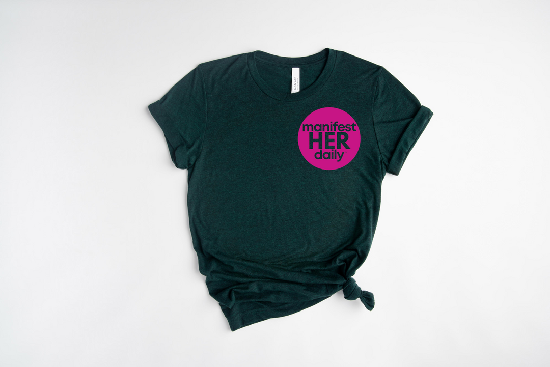 manifestHERdaily Circle Logo Tee