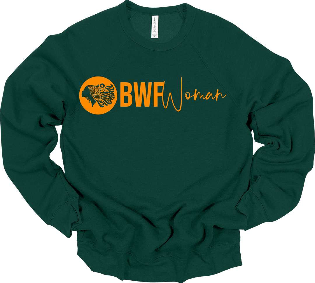 CLASSIC BWFwoman Circle Logo & BWFwoman Script Sweatshirt