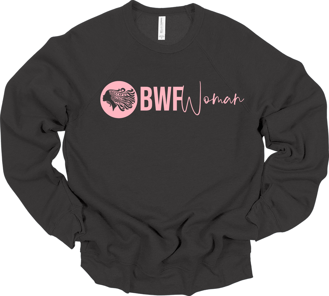 CLASSIC BWFwoman Circle Logo & BWFwoman Script Sweatshirt