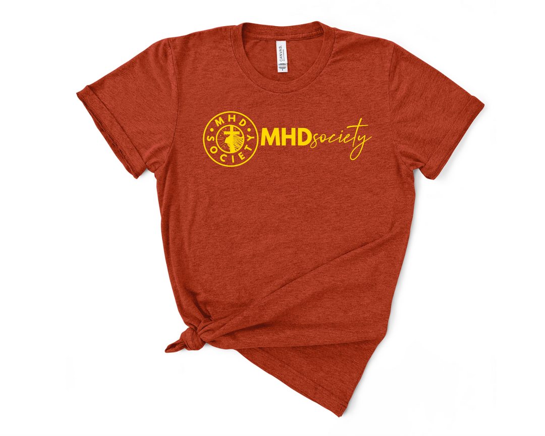 MHDsociety Crest Circle & MHDsociety Script Logo Tee