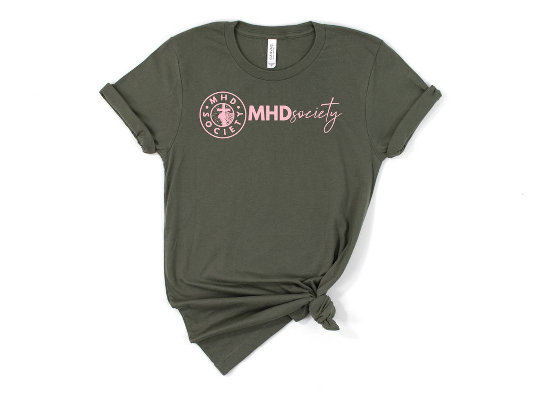 MHDsociety Crest Circle & MHDsociety Script Logo Tee