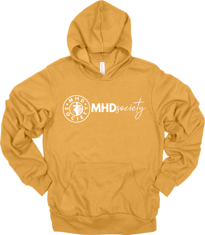 MHDsociety Crest & MHDsociety Script Logo Pullover Hooded Sweatshirt