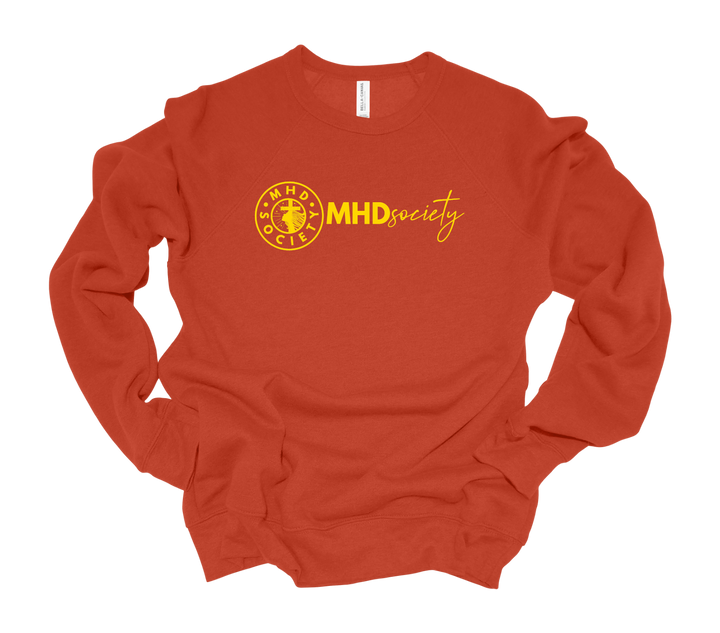 MHDsociety Crest Circle & Script Logo Sweatshirt