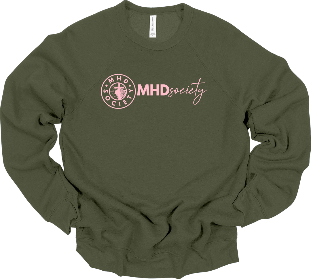 MHDsociety Crest Circle & Script Logo Sweatshirt