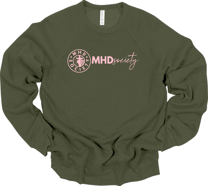 MHDsociety Crest Circle & Script Logo Sweatshirt