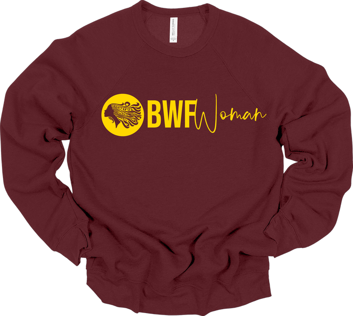 CLASSIC BWFwoman Circle Logo & BWFwoman Script Sweatshirt