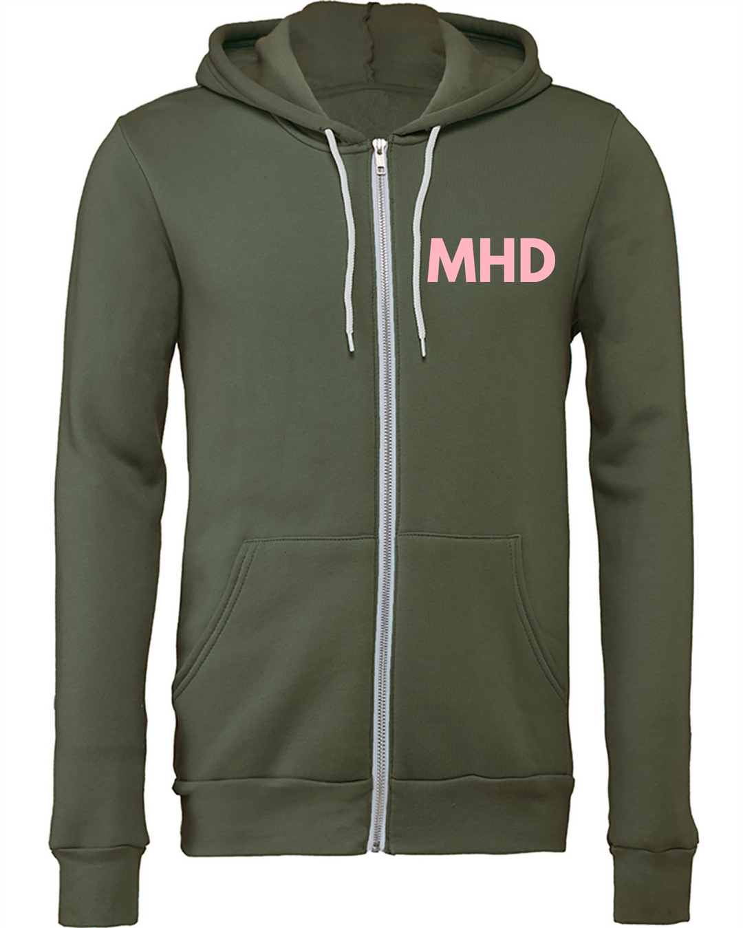 MHD EMBROIDERD Full-Zip Hooded Sweatshirt