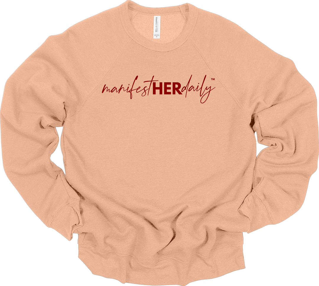 manifestHERdaily Script EMBROIDERED SWEATSHIRT