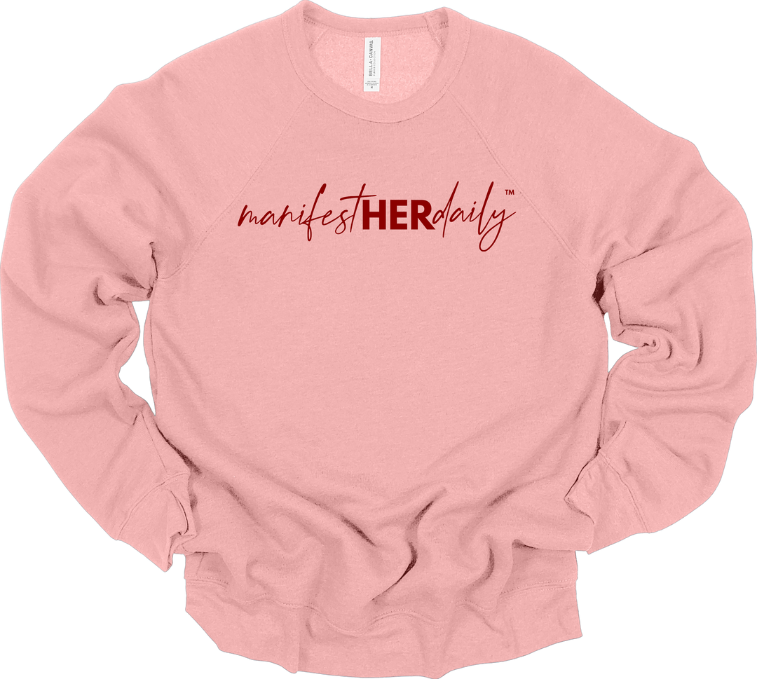 manifestHERdaily Script EMBROIDERED SWEATSHIRT
