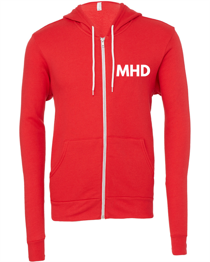 MHD EMBROIDERD Full-Zip Hooded Sweatshirt