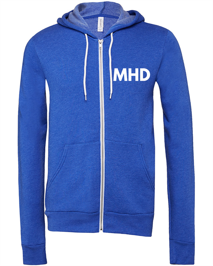MHD EMBROIDERD Full-Zip Hooded Sweatshirt